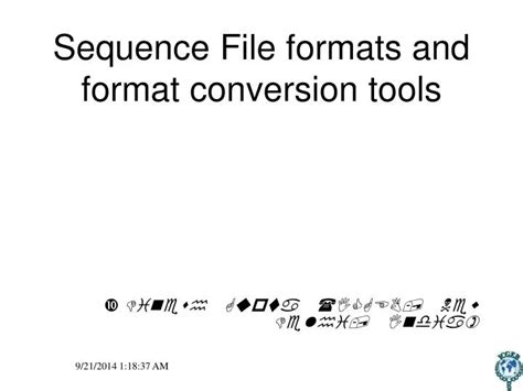 Sequence file format conversion tool .